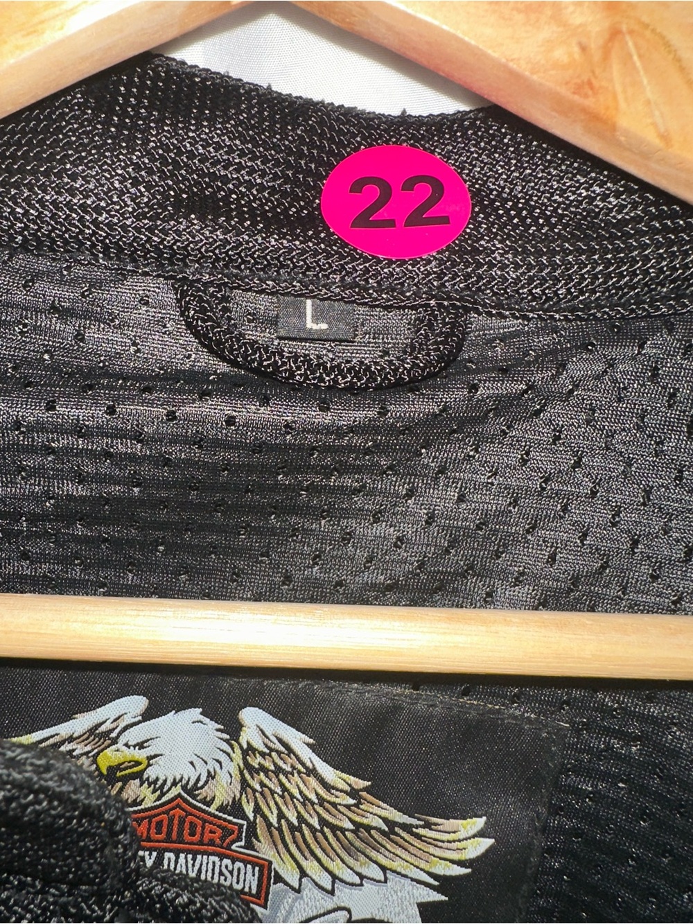 No.22 Harley-Davidson Men's Mesh Riding Jacket Black Size Large - Picture 4 of 5